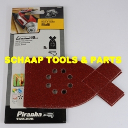 Schuurblad 170x100mm P 60 voor Multi schuurmachine per 5 verpakt | X31437